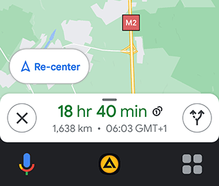 Google Maps current average speed