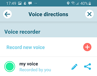 Recording new voice