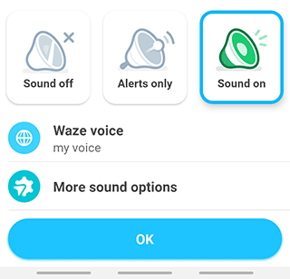 Waze voice option