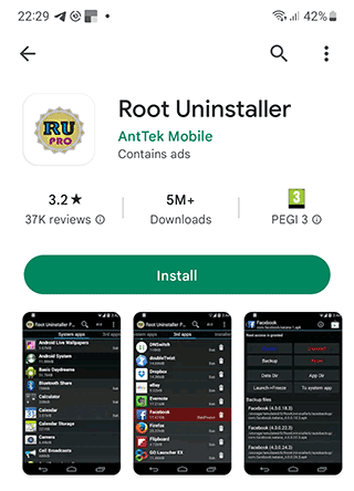 Root Uninstaller GUI
