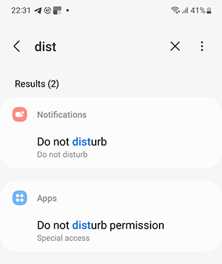 Do not disturb mode