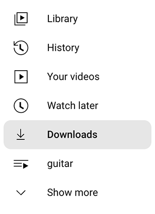Downloads section