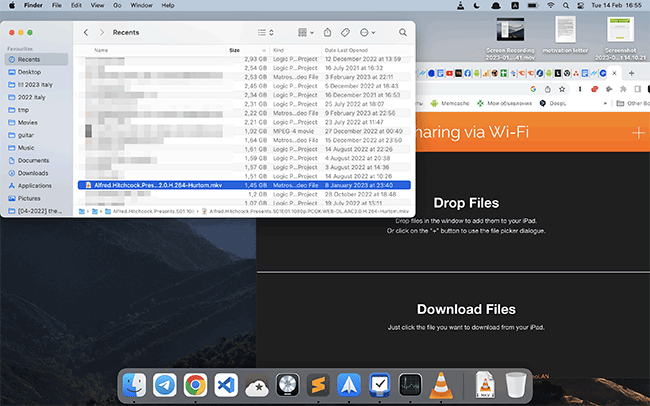 Copy-paste file via VLC