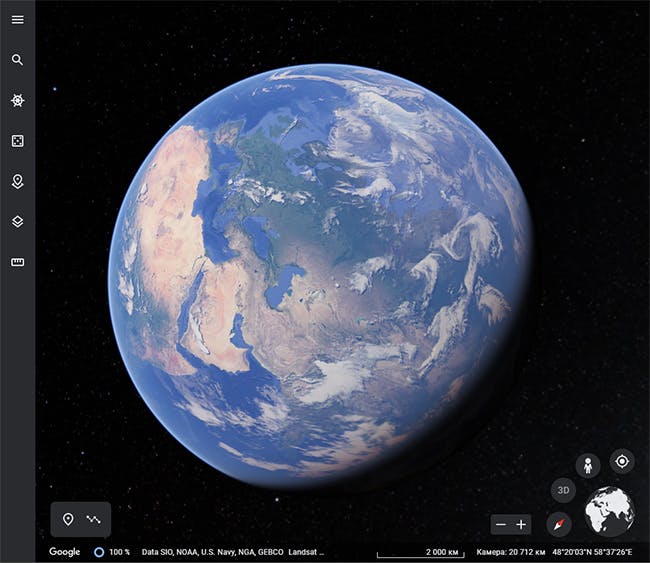 Google Earth update time