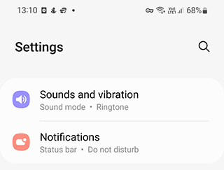 Sounds and vibration option