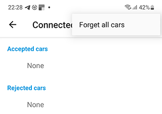 Forget all cars option