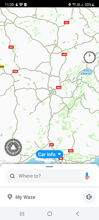 Waze app interface