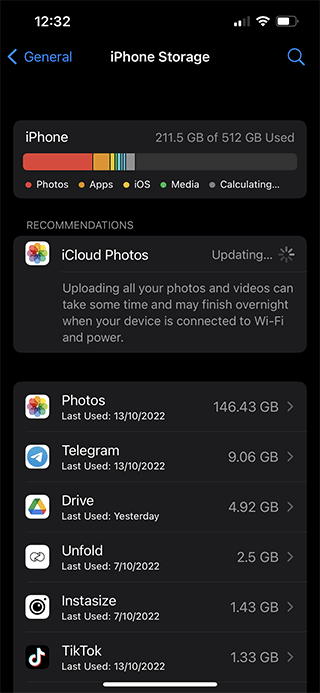 iPhone Storage Options Continued