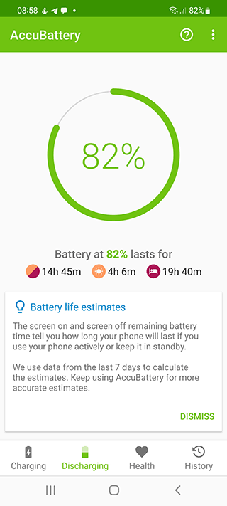 AccuBattery app screenshot