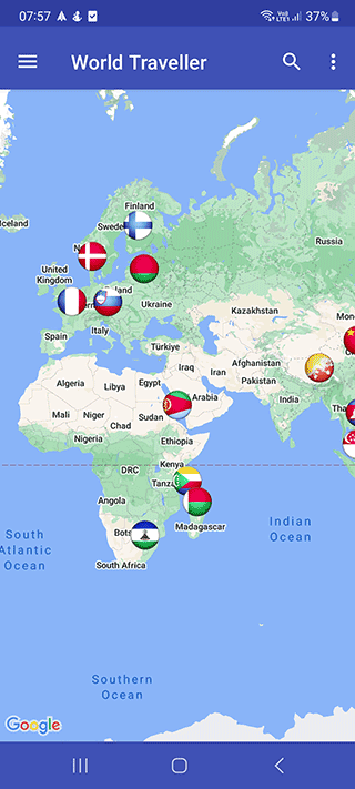 online map to track travel