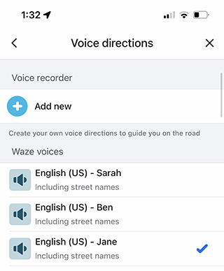 funny voices for waze