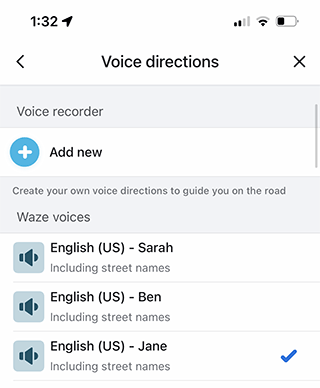 how to get different voices for waze